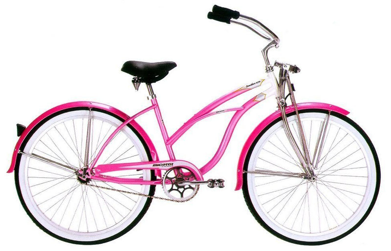 26'' Micargi Womens Pantera GTS - pink - side of bicycle