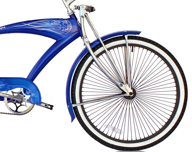 26 Inch Micargi Puma GTS Chopper blue - side of bicycle
