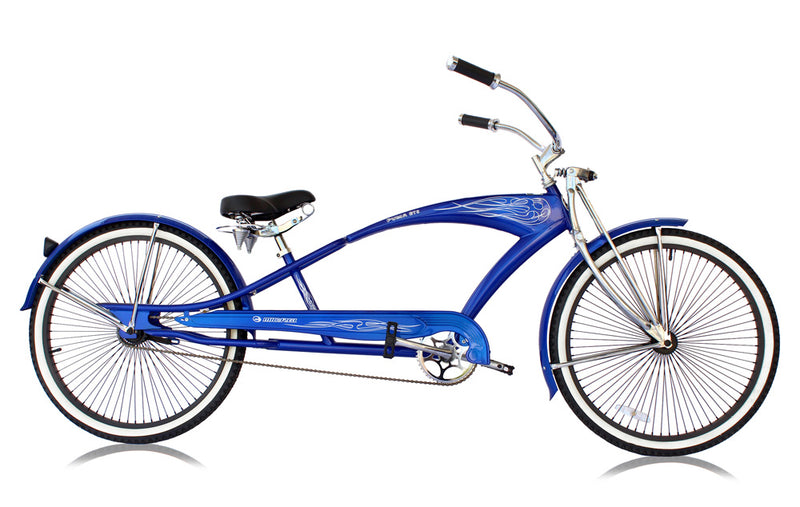 26 Inch Micargi Puma GTS Chopper blue - side of bicycle