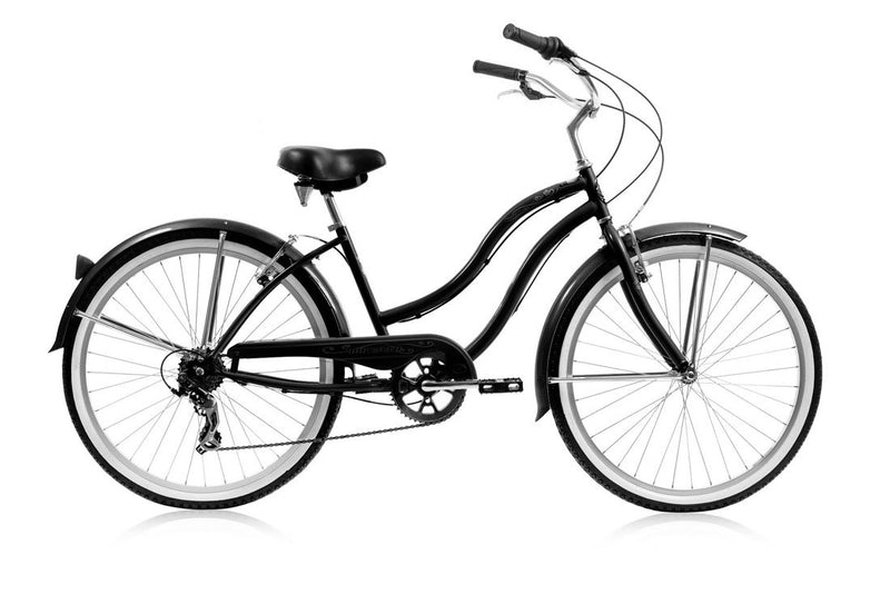 26'' Micargi Womens Pantera 7SP - black - side of bicycle