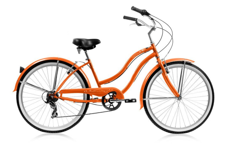 26'' Micargi Womens Pantera 7SP - orange - side of bicycle