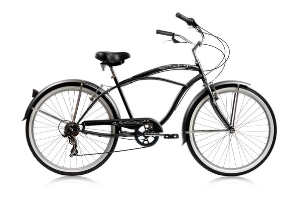 26'' Micargi Mens Pantera 7SP - black - side of bicycle