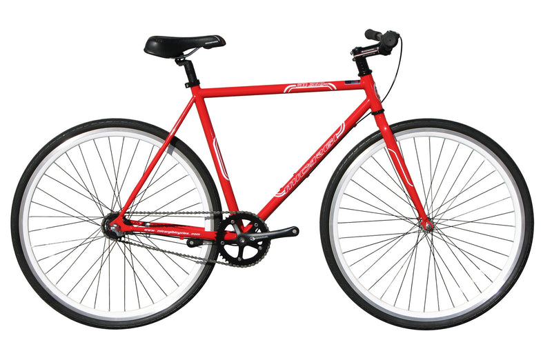 Micargi RD-269 Fixed Gear (530mm) - red - side of bicycle