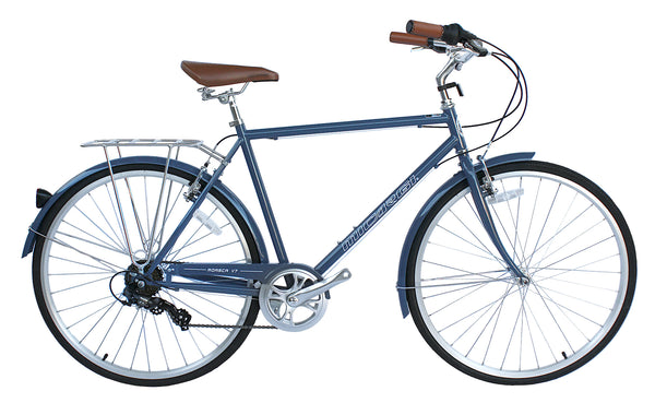 26" Micargi Men's Roasca V7 City Bike (530mm) - blue - side of bicycle