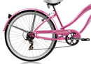 26''Micargi Women's Rover 7 Speed - pink - rear wheel