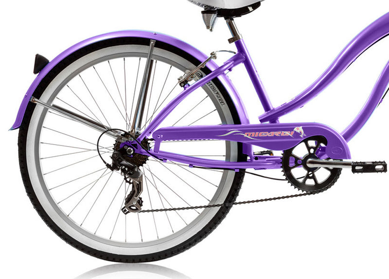 26''Micargi Women's Rover 7 Speed - purple - rear wheel