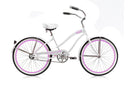24 Inch Micargi Women Rover black with pink rims - side of bicycle