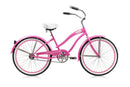 24 Inch Micargi Women Rover black with pink rims - side of bicycle
