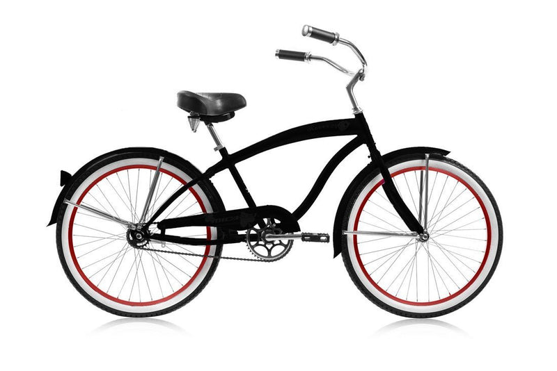 24 Inch Micargi Men Rover black - side of bicycle