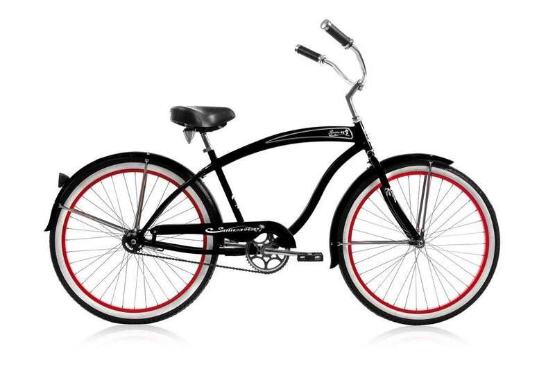 26'' Micargi Mens Rover GX - matte black - side of bicycle