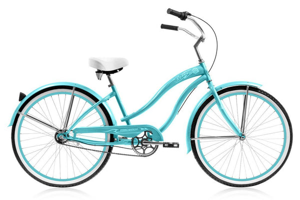 24'' Micargi Women's Rover NX3 baby blue - side of bicycle