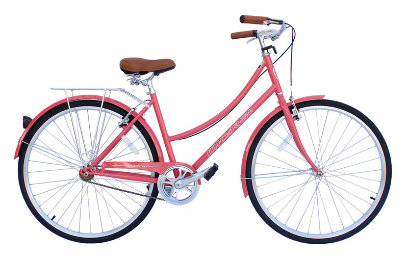 26" Micargi Women's Roasca City Bike - coral - side of bicycle