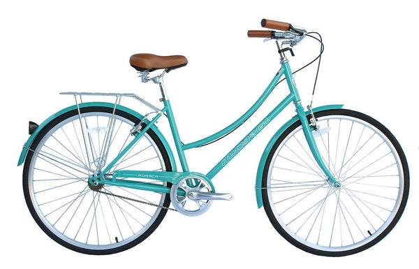 26" Micargi Women's Roasca City Bike - teal - side of bicycle