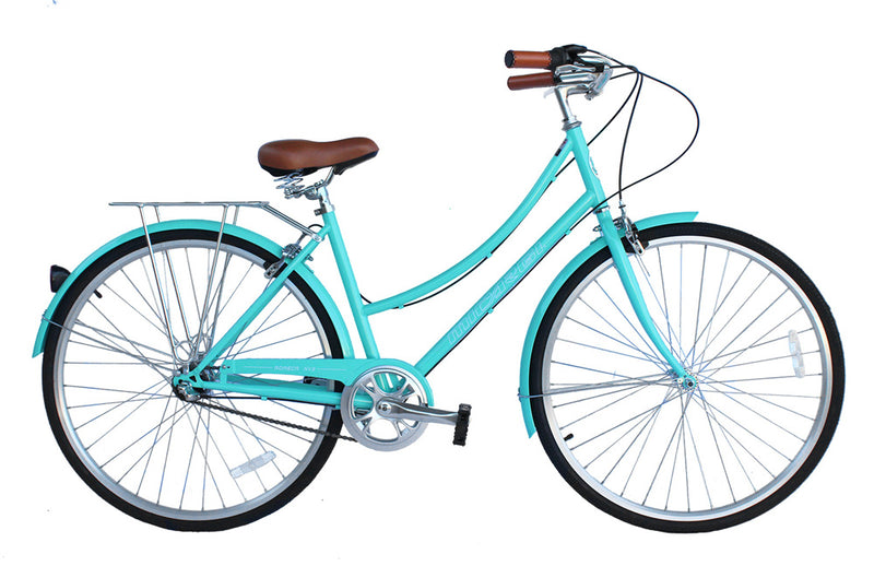 26" Micargi Women's Roasca City Bike - teal - side of bicycle