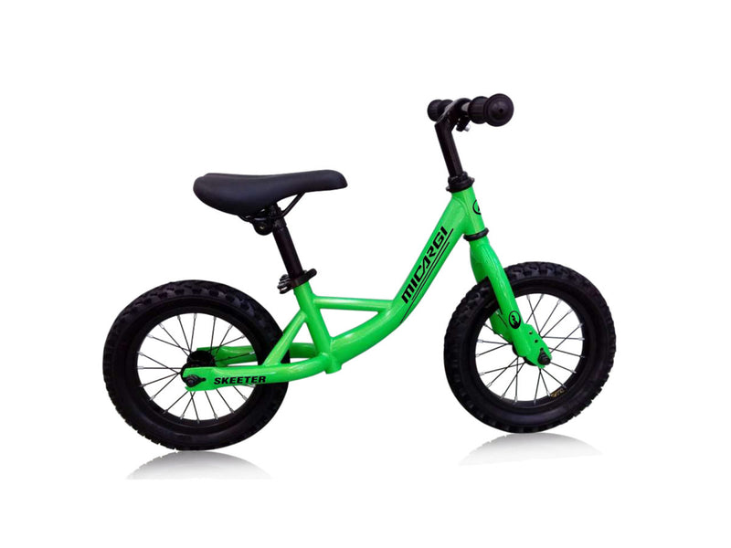 12" Micargi Skeeter - green - side of bicycle