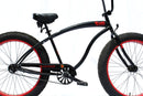 26'' Micargi Men's Slugo A - black with red rims - frame close up