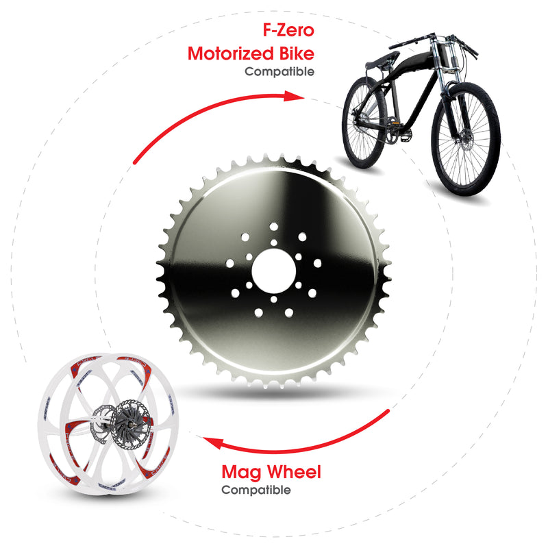 Bicycle Wheel BBR Tuning Sprocket 44Tooth Compatibility Infograph