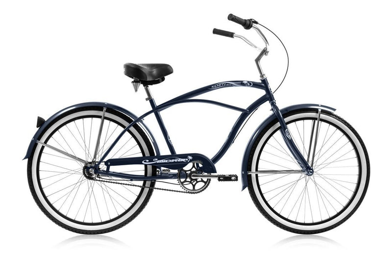 26'' Micargi Mens Tahiti NX3 - blue - side of bicycle