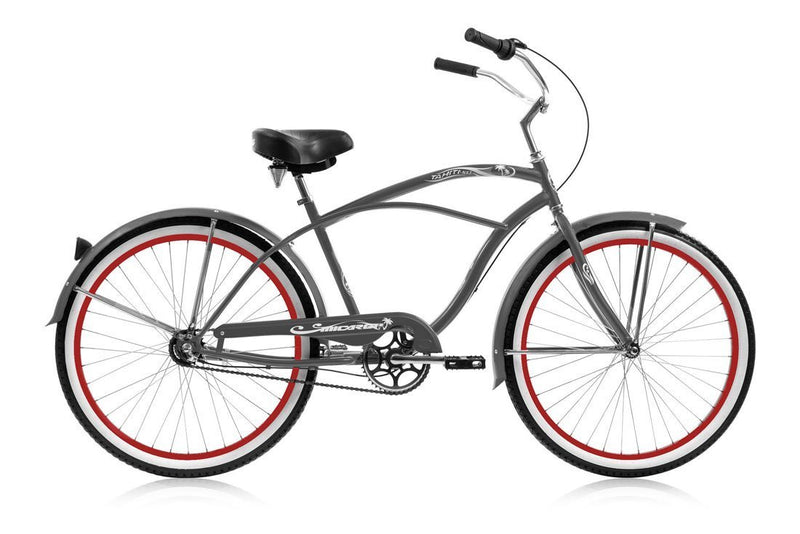 26'' Micargi Mens Tahiti NX3 - grey - side of bicycle