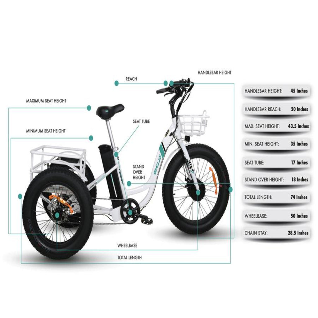 Emojo 500W Caddy Step Through Electric Trike