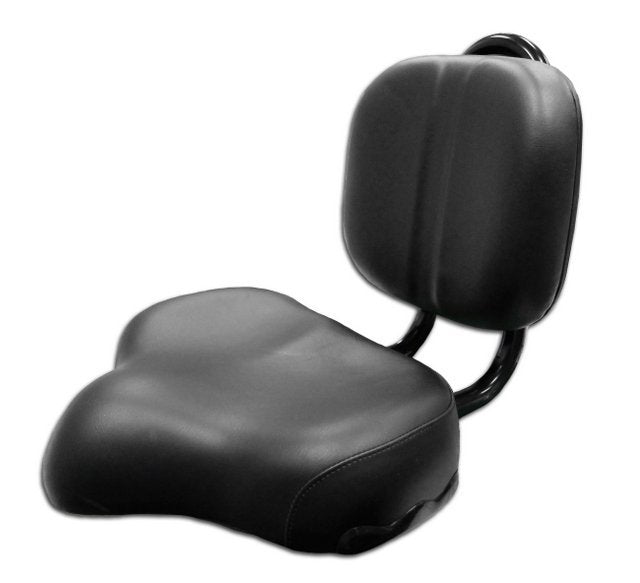 Black Saddle With Back Rest - side