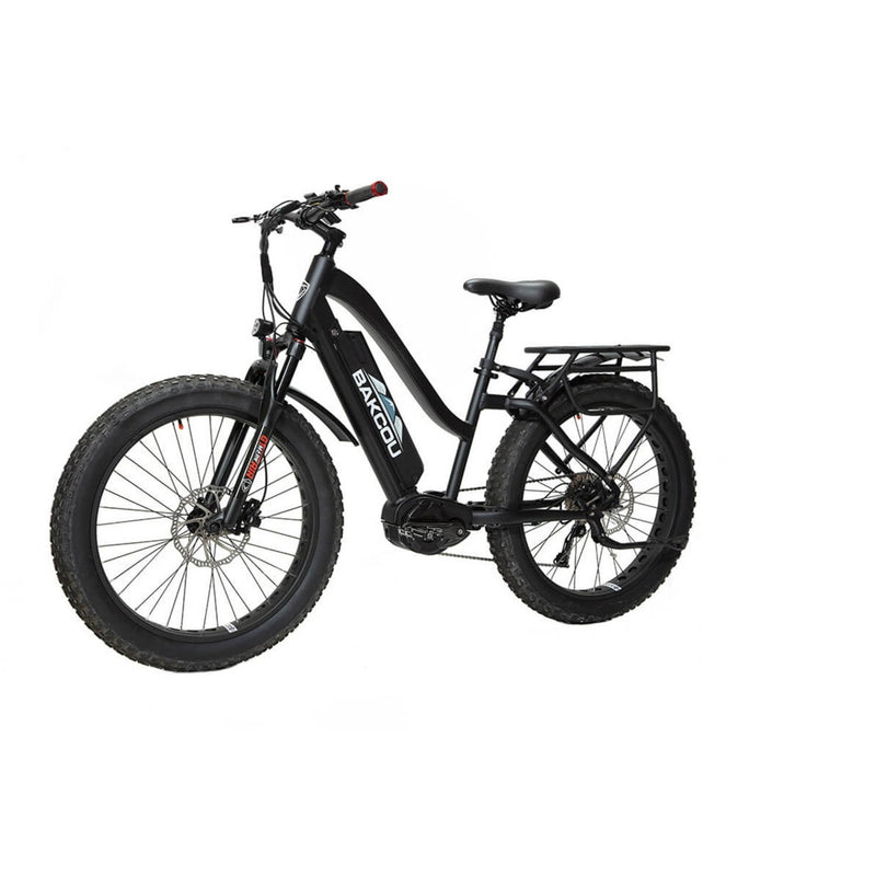 Bakcou Mule Step-Through Bafang Ultra Fat Tire Hunting Electric Bike 24" - black front