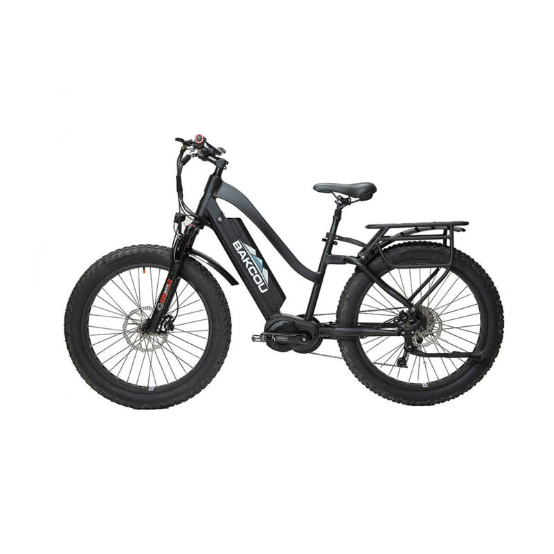 Bakcou Mule Step-Through Bafang Ultra Fat Tire Hunting Electric Bike 24" - black side