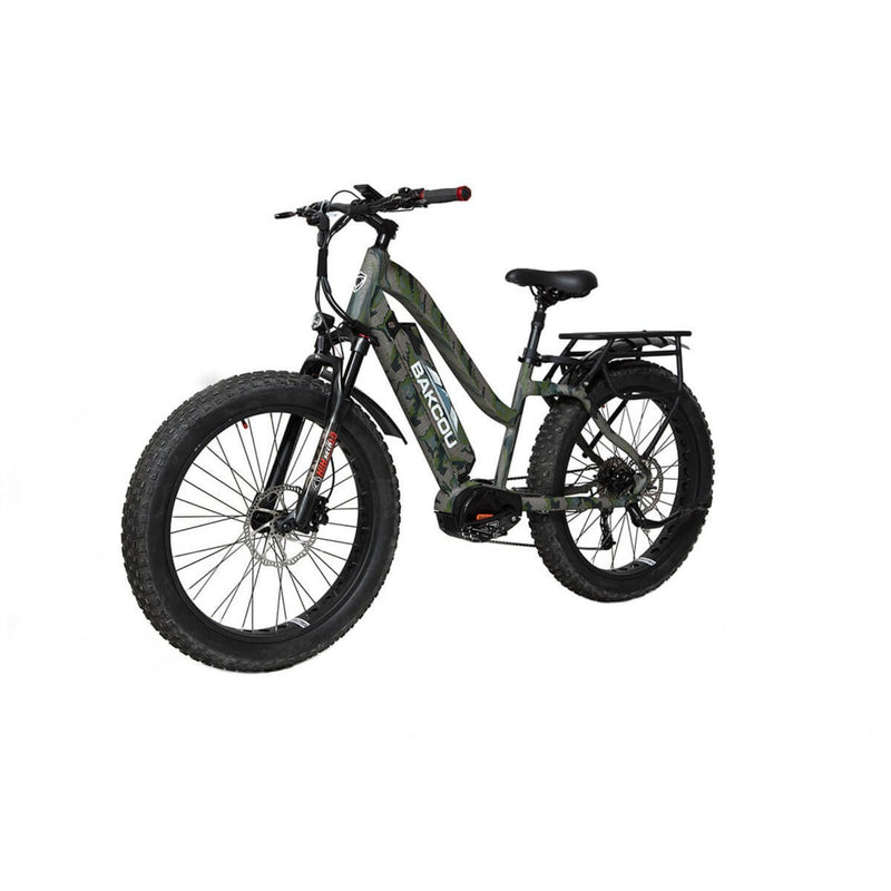 Bakcou Mule Step-Through Bafang Ultra Fat Tire Hunting Electric Bike 24" - camo front