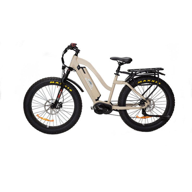 Bakcou Mule Step-Through Bafang Ultra Fat Tire Hunting Electric Bike 24" - tan side