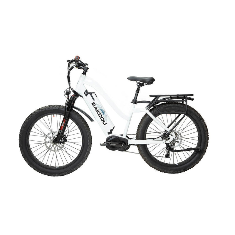 Bakcou Mule Step-Through Bafang Ultra Fat Tire Hunting Electric Bike 24" - white side