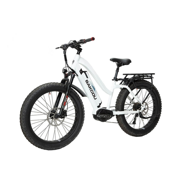 Bakcou Mule Step-Through Bafang Ultra Fat Tire Hunting Electric Bike 24" - white front