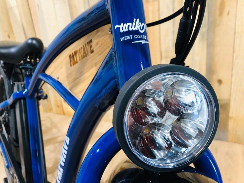 T4B 500W Beach Cruiser Fatbike Fatwave High Step blue bicycle headlight