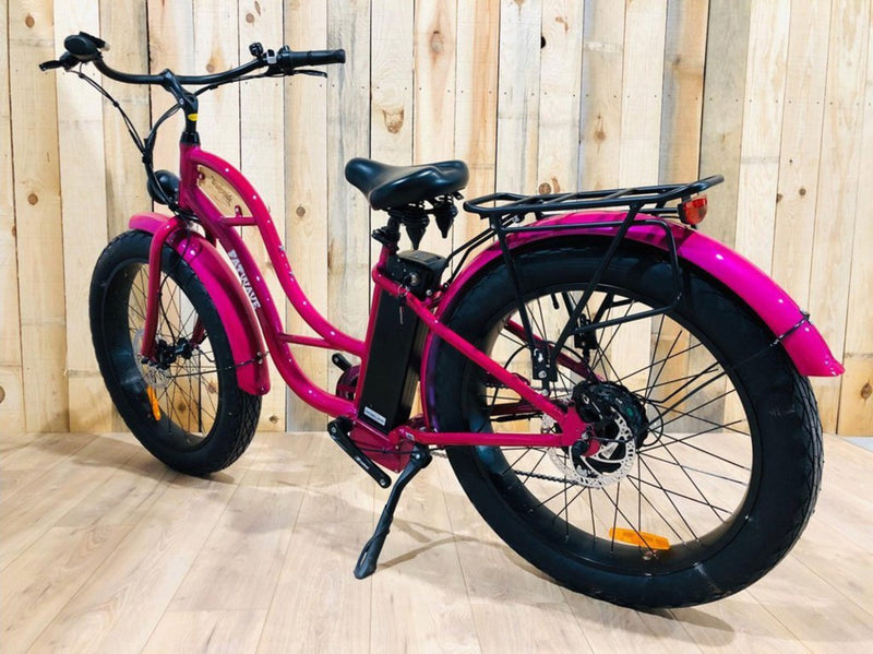 T4B 500W Beach Cruiser Fatbike Fatwave Low Step rear of pink bicycle