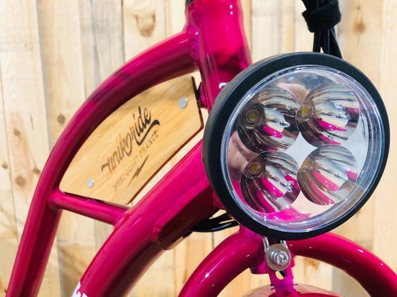 T4B 500W Beach Cruiser Fatbike Fatwave Low Step pink head light