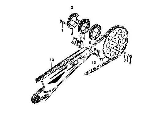 410 Bicycle Engine Chain - drivetrain diagram