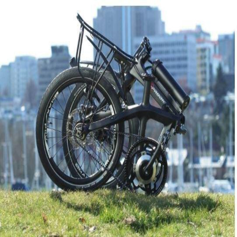 Eprodigy 500W Fairweather Folding Electric Bike Black - bicycle folded