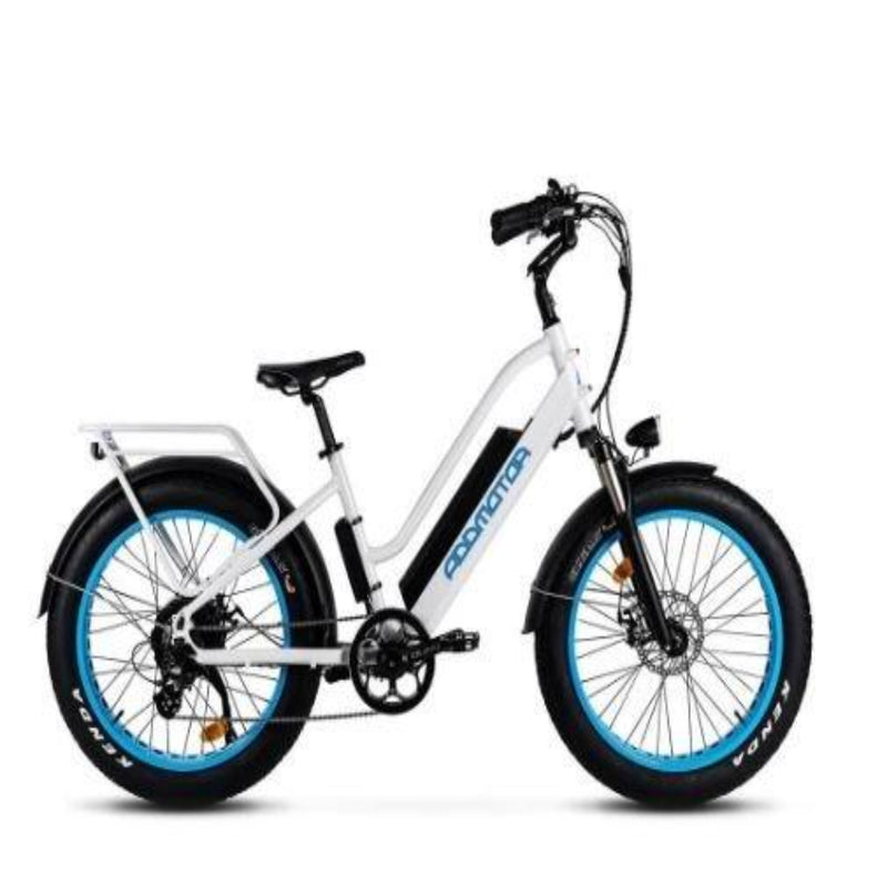 AddMotor 750W Motan M-430 Step-Thru Electric Fat Tire Bike - side of bicycle