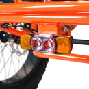 Electric Bike AddMotor 750W MOTAN M 360 Cruiser 3 Wheel Semi Recumbent Trike Beach Electric Bike Orange Wheel Light