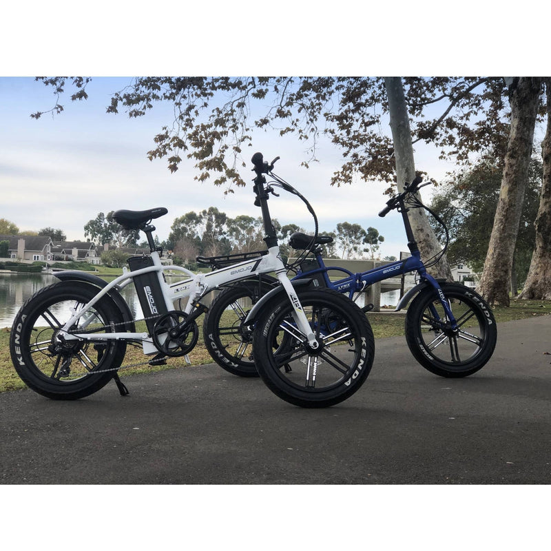 Electric Bike EMOJO 500W Lynx Pro Sport Fat Tire Folding Electric Bike Blue Profile 2