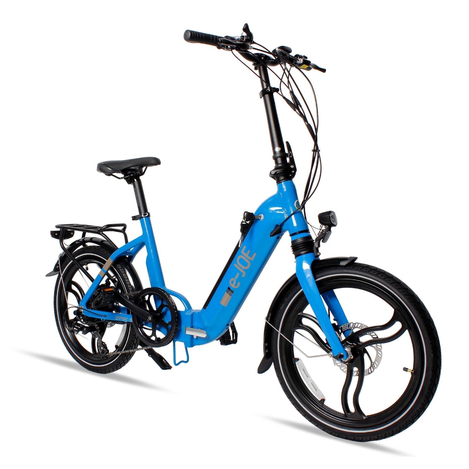 EJOE XV 350W EPIK Swan Folding Electric Bike Sky Blue Mag Alloy Wheel