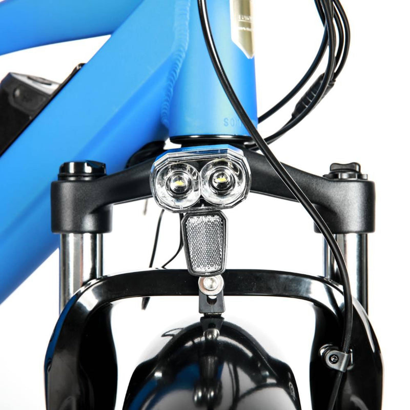 Electric Bike EUNORAU 48V1000W FAT HD All Terrain Fat Tire Mountain Bike Blue Headlight