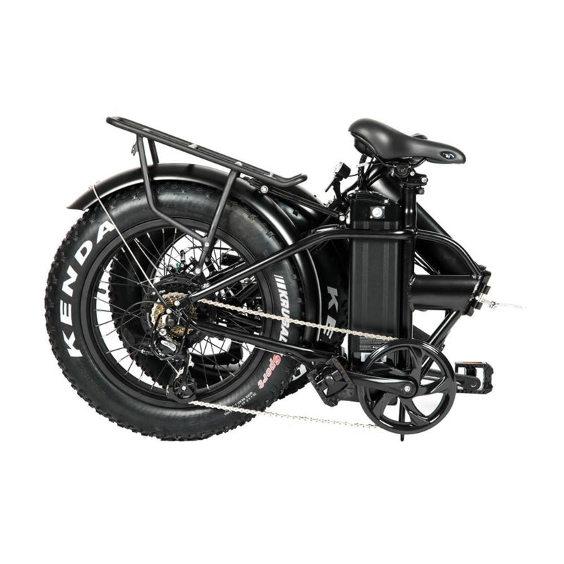 Electric Bike EUNORAU 48V500W 12.5Ah 20" Foldable Fat Tire Step Over Electric Bike For Men Folding Side View
