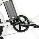 Electric Bike EUNORAU 48V500W 20" Foldable Step Thru Fat Tire Electric Bike White Pedal