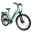 Electric Bike EUNORAU 36V350W E TORQUE Electric Step Thru Bike Green Front View