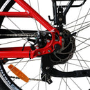Electric Bike EUNORAU 36V350W E TORQUE Electric Step Thru Bike Red Chain Sprocket