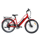Electric Bike EUNORAU 36V350W E TORQUE Electric Step Thru Bike Red Profile