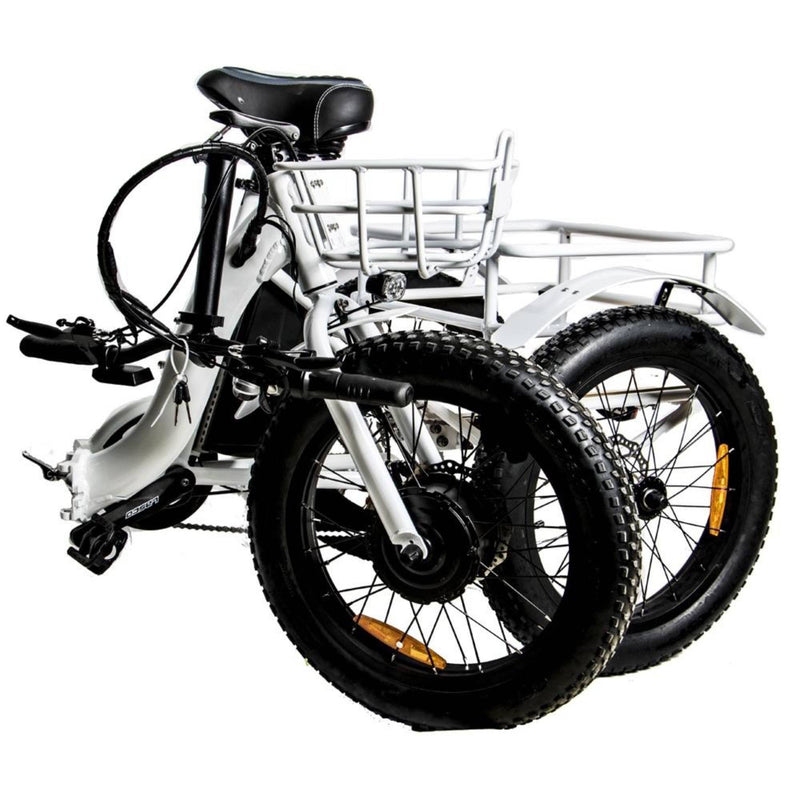 Eunorau 500W Trike 20'' Fat Tire Folding Electric Tricycle - tricycle folded