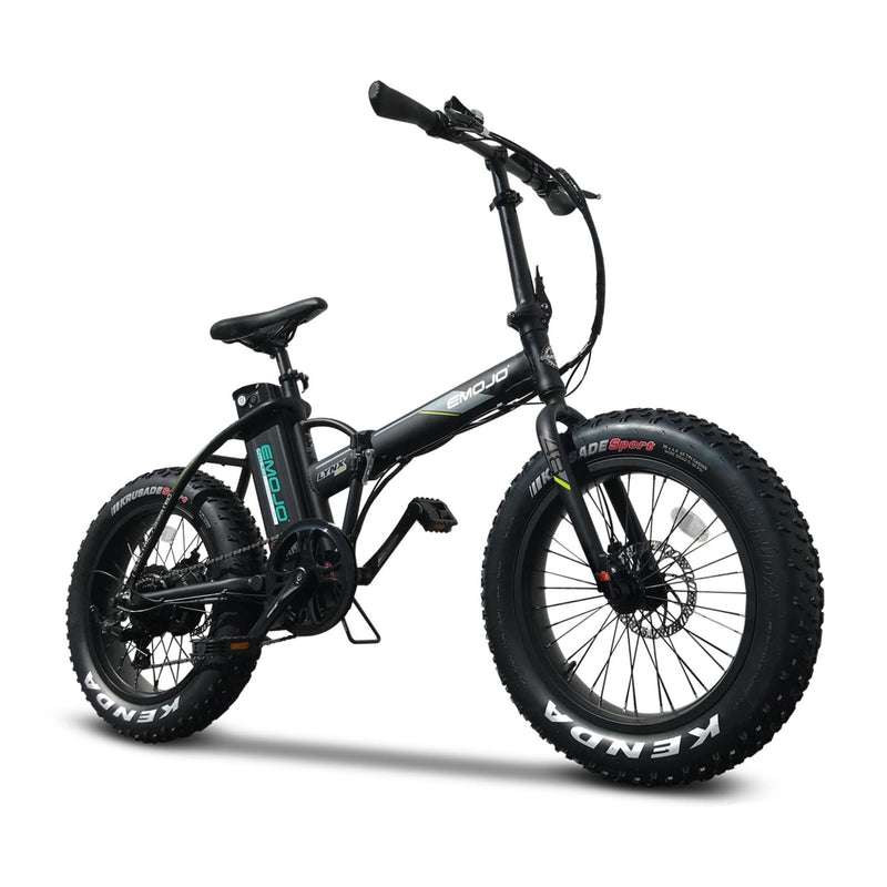 E-Mojo 500W Lynx PRO Fat Tire Folding black bicycle front