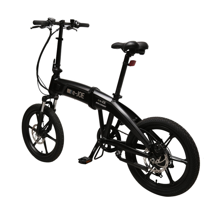 Electric Bike EJOE 500W EPIK CARBON Folding Electric Bike Black Matte Rear Left Side View