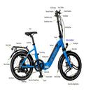 E-Joe XV 500W EPIK Swan Folding parts layout